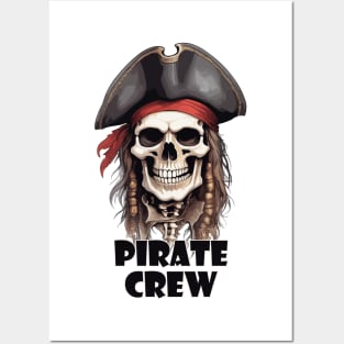 Skeleton Pirate Crew Posters and Art